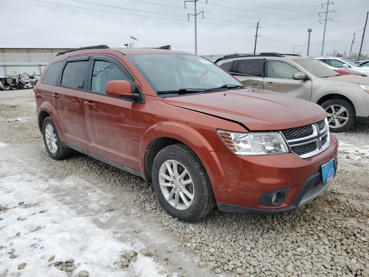 2014 Dodge Journey VIN 3C4PDCBB5ET142003 Copart auction photo, side damage thumbnail 4