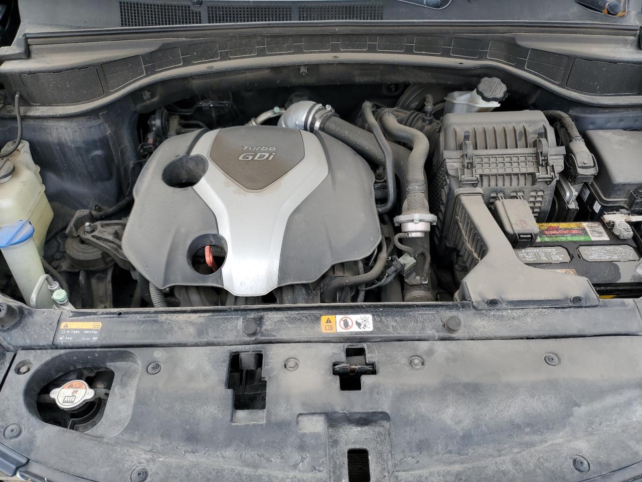 2016 Hyundai Santa Fe VIN 5XYZU3LAXGG346045 Copart auction photo, rear end damage thumbnail 14