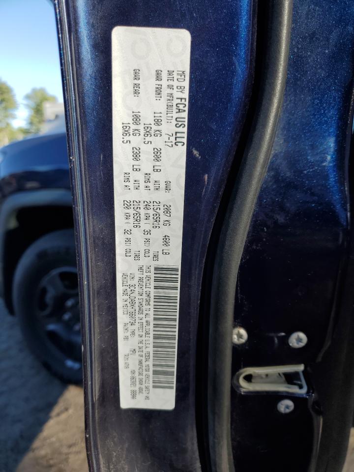 2017 Jeep Compass VIN 3C4NJDABXHT660734 Copart auction photo, front end / minor dent/scratches damage thumbnail 15