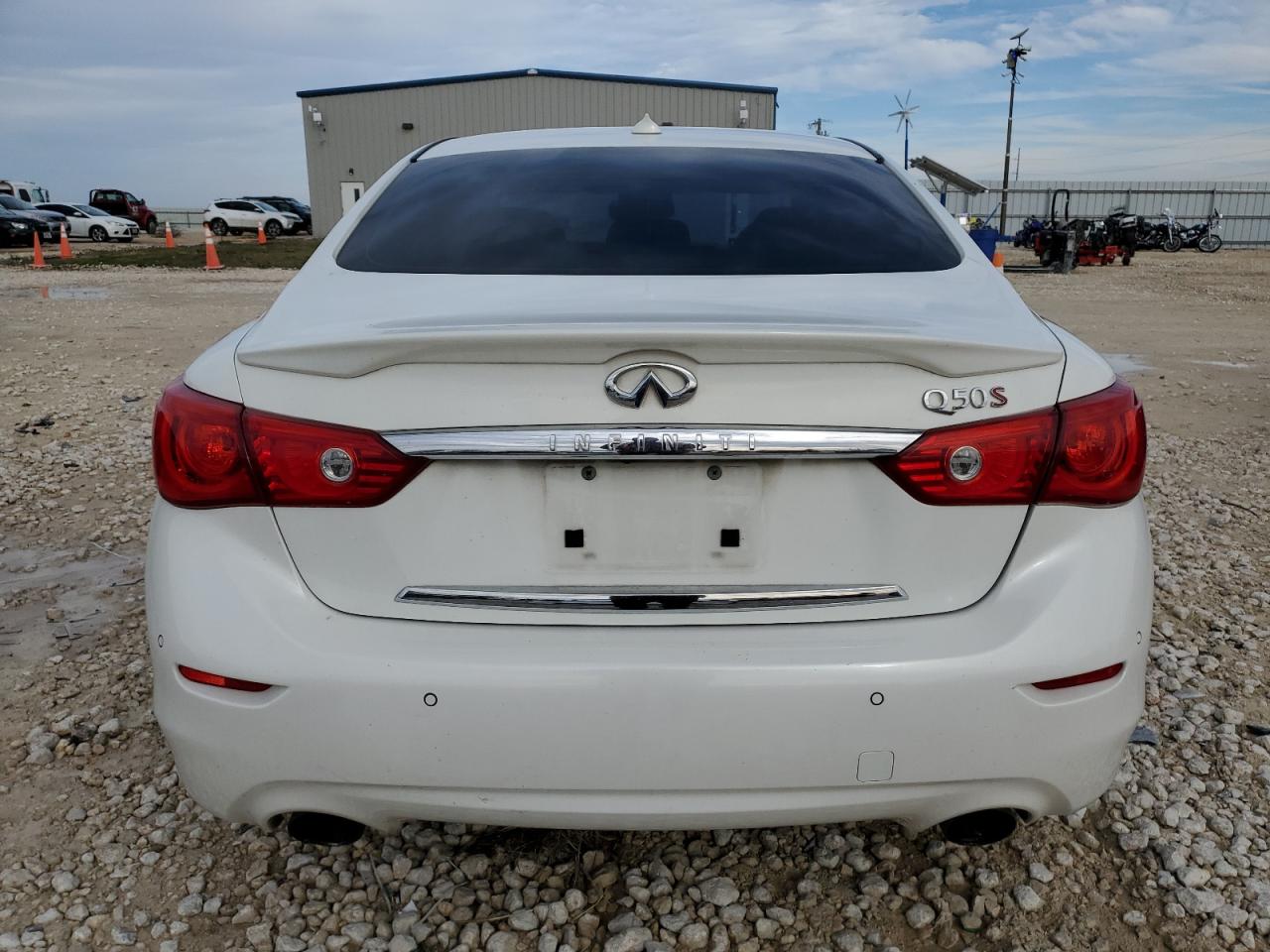2014 Infiniti Q50 VIN JN1BV7AP4EM676436 Copart auction photo, side / front end damage thumbnail 6