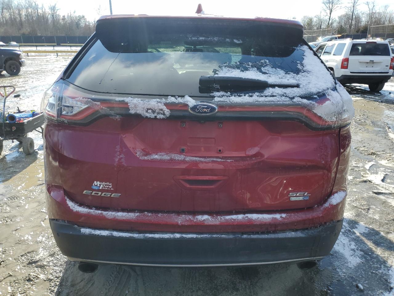 2015 Ford Edge VIN 2FMTK4J94FBC16805 Copart auction photo, front end / minor dent/scratches damage thumbnail 6