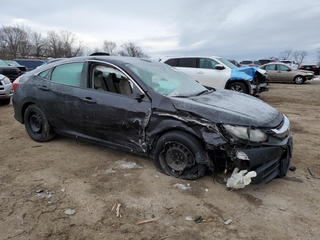 2016 Honda Civic VIN 19XFC2F52GE241592 Copart auction photo, front end / undercarriage damage thumbnail 4