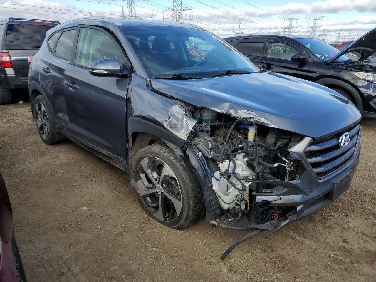 2016 Hyundai Tucson VIN KM8J3CA27GU123290 Copart auction photo, front end damage thumbnail 4