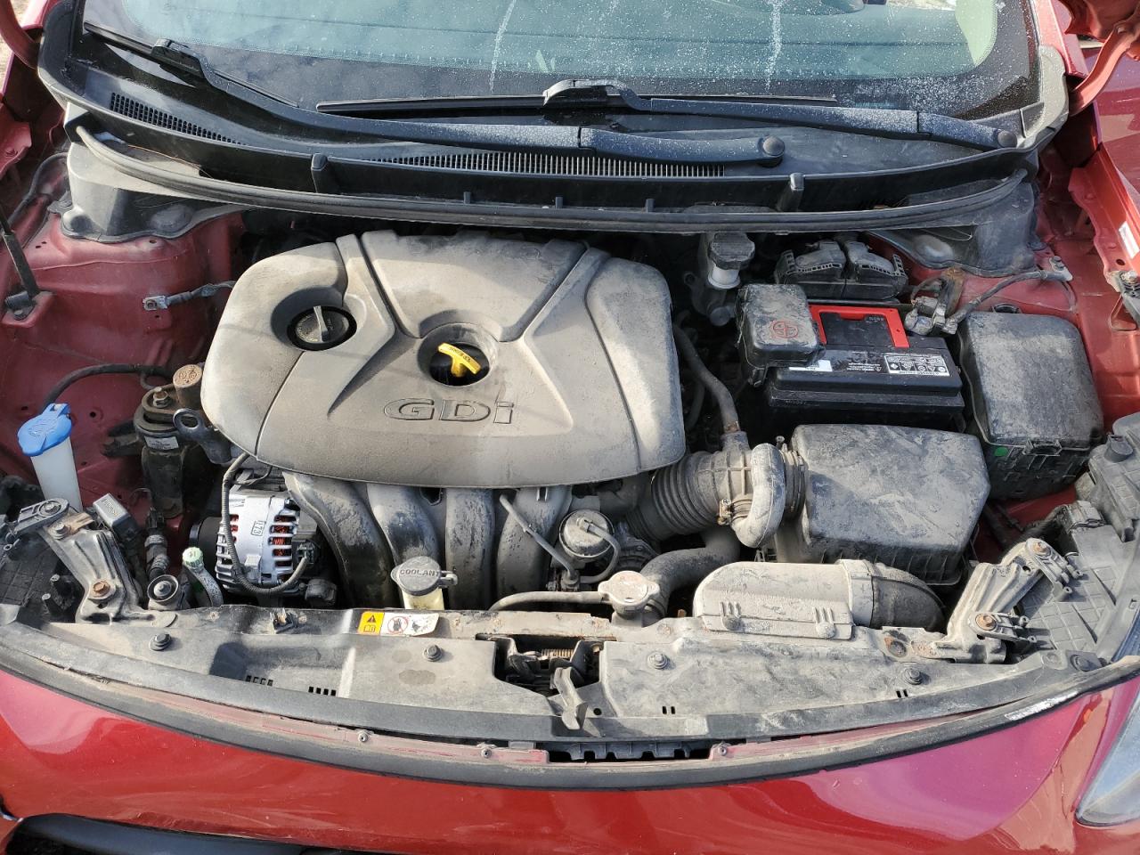 2014 Hyundai Elantra VIN KMHD35LH3EU160828 Copart auction photo, all over damage thumbnail 13