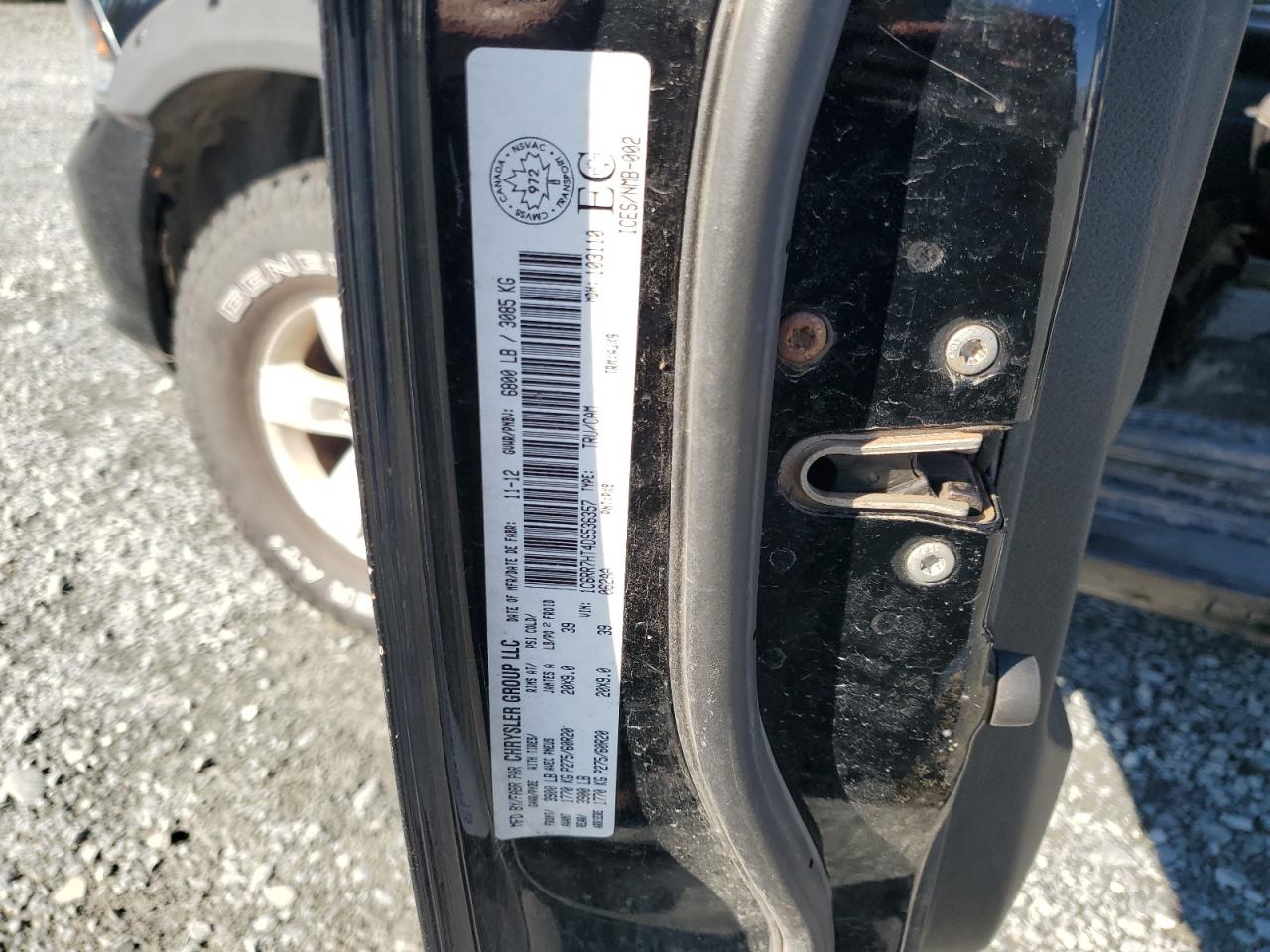 2013 RAM 1500 VIN 1C6RR7HT4DS536357 Copart auction photo, all over damage thumbnail 12