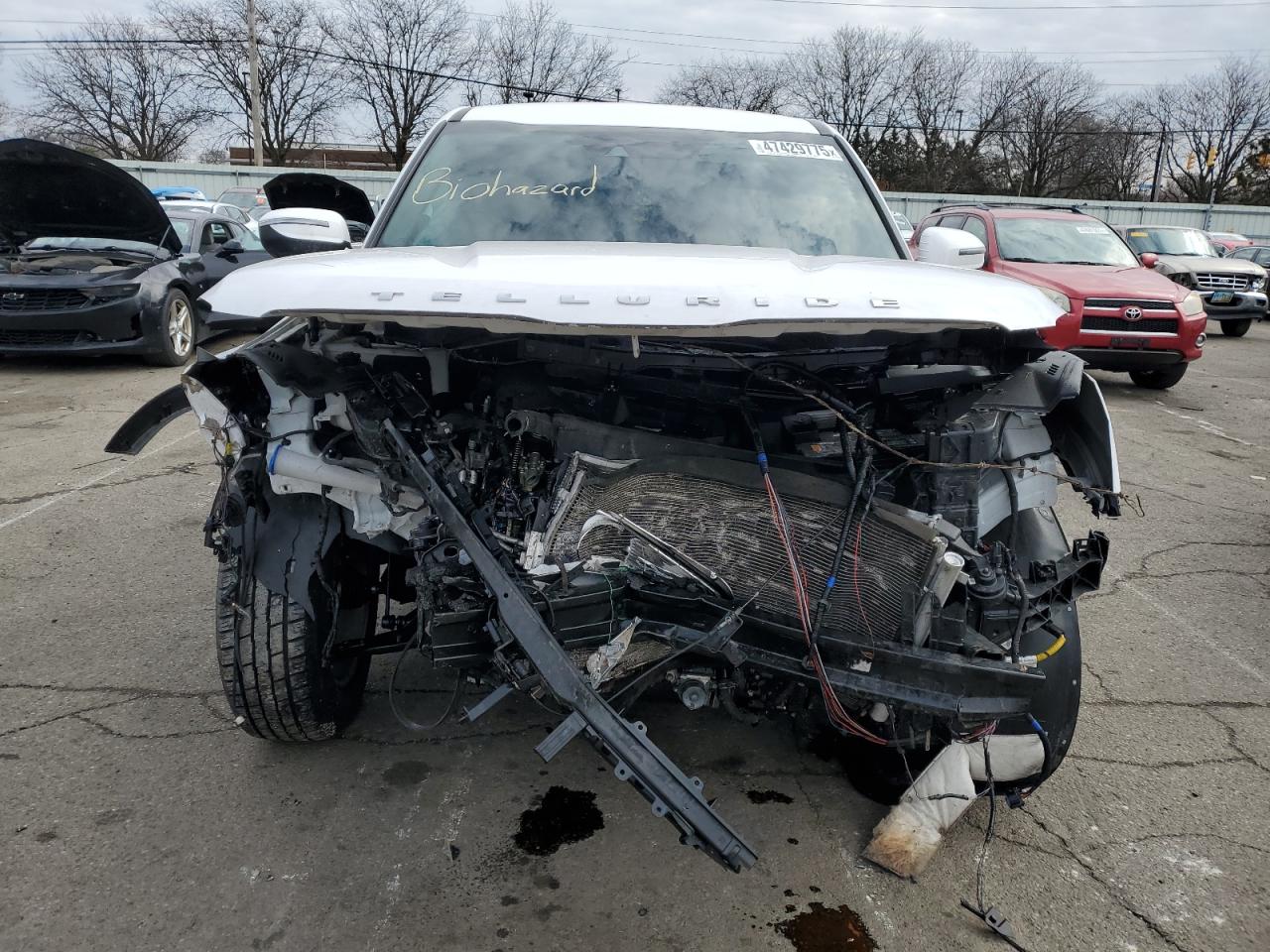 2022 KIA Telluride VIN 5XYP24HC2NG242952 Copart auction photo, front end damage thumbnail 5