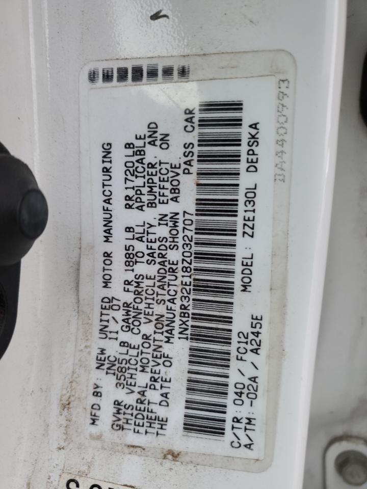 2008 Toyota Corolla VIN 1NXBR32E18Z032707 Copart auction photo, rear end damage thumbnail 12