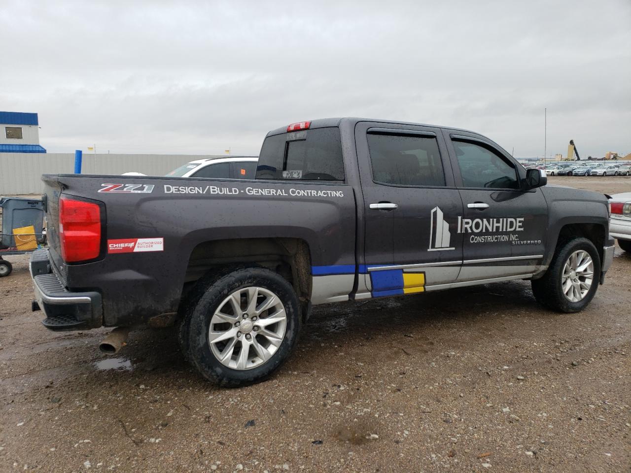 2014 Chevrolet Silverado VIN 3GCUKSEC7EG415409 Copart auction photo, front end / side damage thumbnail 3