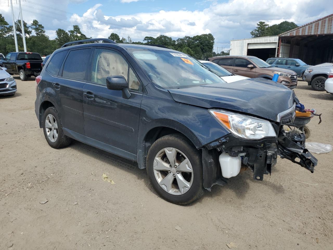 2015 Subaru Forester VIN JF2SJAFC1FH545259 Copart auction photo, side / front end damage thumbnail 4