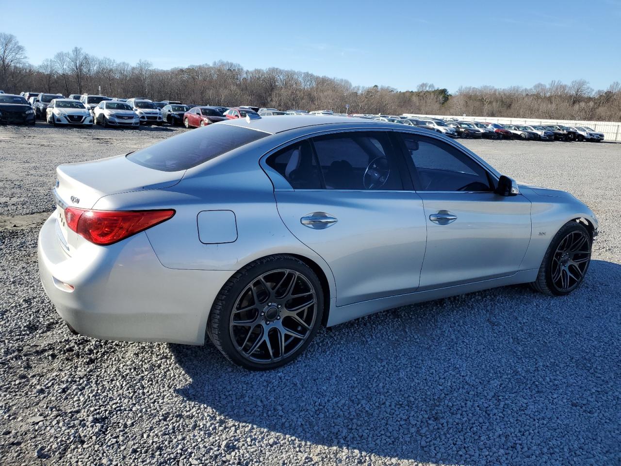 2017 Infiniti Q50 VIN JN1EV7AP7HM737991 Copart auction photo, front end / side damage thumbnail 3