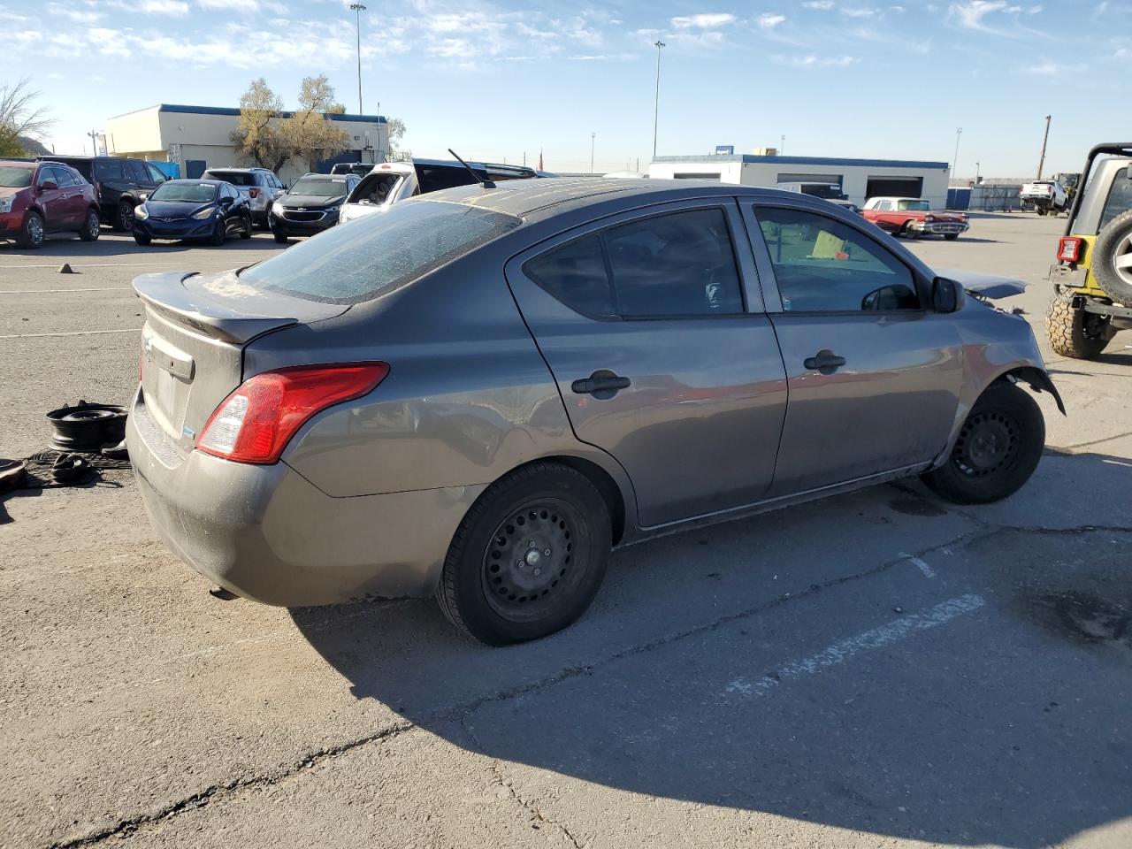 2014 Nissan Versa VIN 3N1CN7AP9EL848183 Copart auction photo, front end damage thumbnail 3