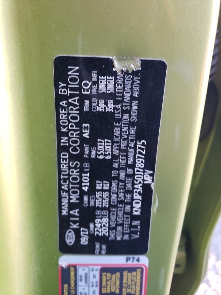 2018 KIA Soul VIN KNDJP3A50J7897275 Copart auction photo, mechanical damage thumbnail 12