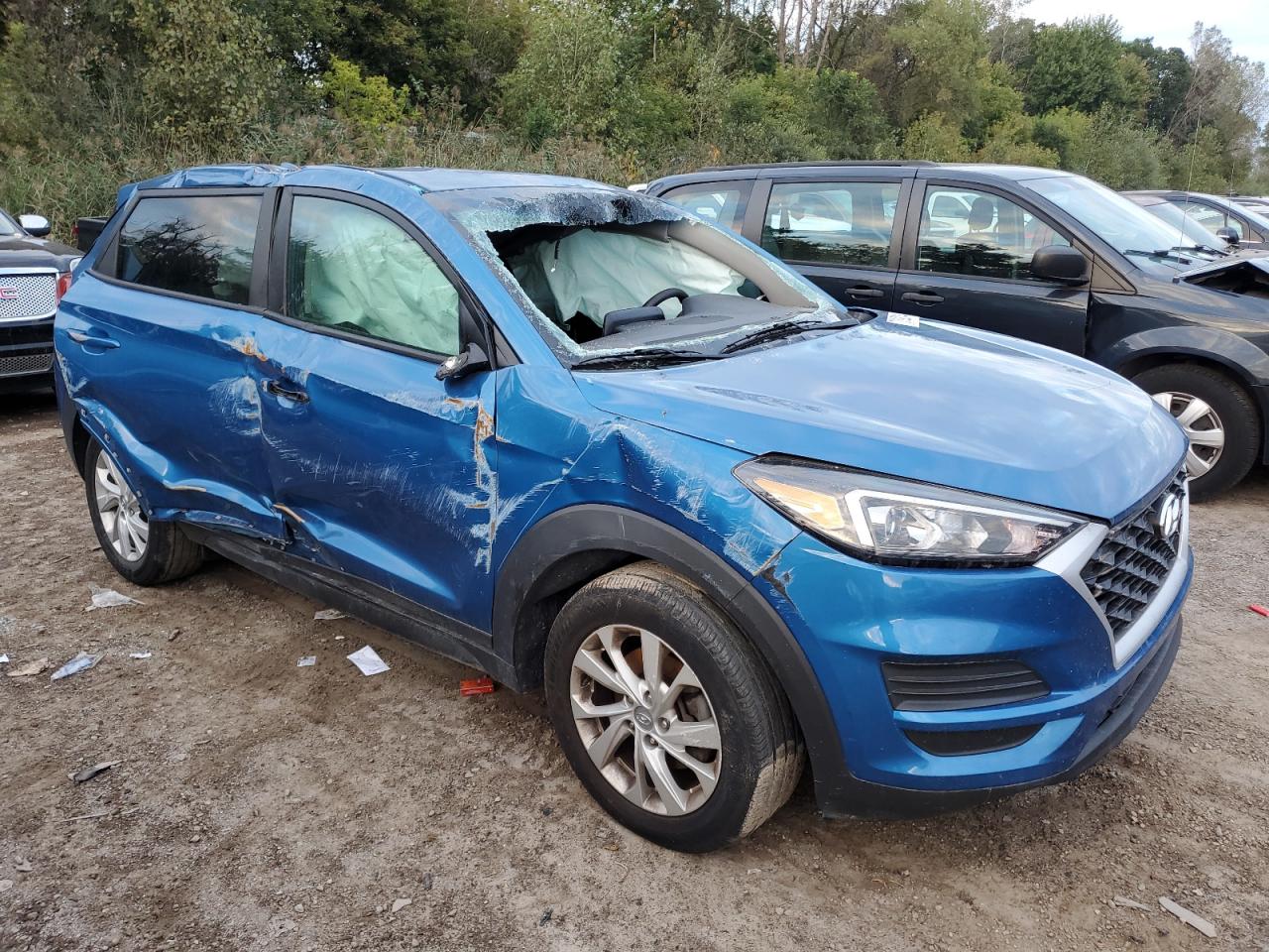 2019 Hyundai Tucson VIN KM8J23A48KU845459 Copart auction photo, rollover damage thumbnail 4