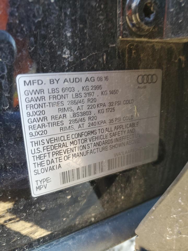 2017 Audi Q7 VIN WA1LAAF76HD024676 Copart auction photo, front end damage thumbnail 15