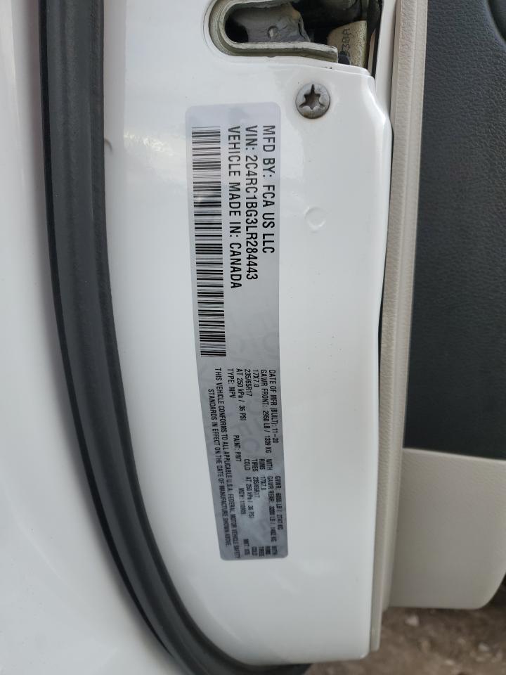 2020 Chrysler Pacifica VIN 2C4RC1BG3LR284443 Copart auction photo, front end / side damage thumbnail 13