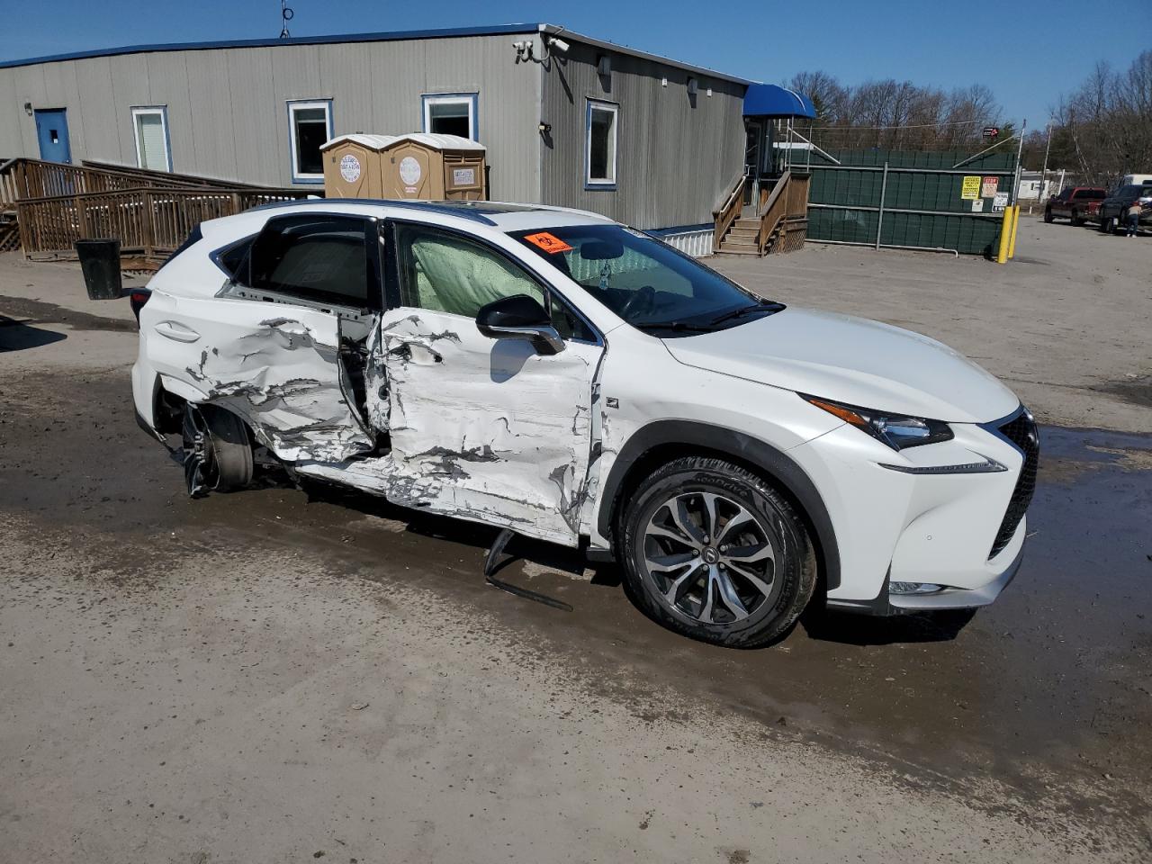 2017 Lexus NX VIN JTJBARBZ4H2134593 Copart auction photo, side damage thumbnail 4