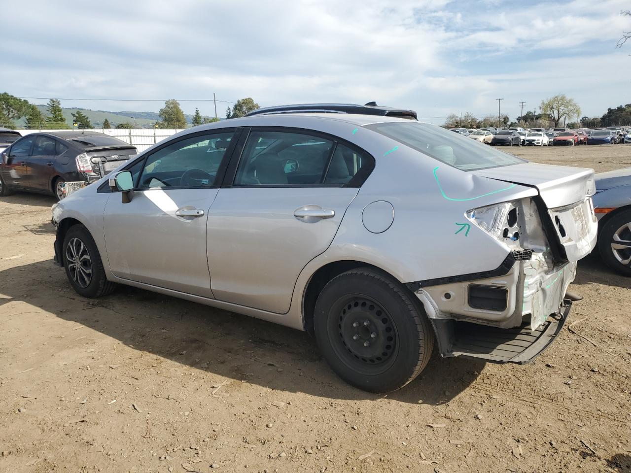 2015 Honda Civic VIN 19XFB2F53FE203130 Copart auction photo, rear end / front end damage thumbnail 2