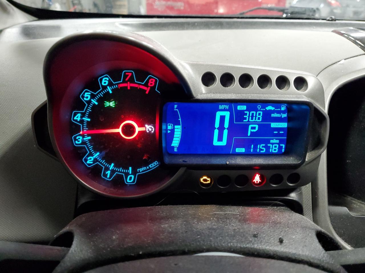 2015 Chevrolet Sonic VIN 1G1JE5SB8F4106482 Copart auction photo, front end / rear end damage thumbnail 9