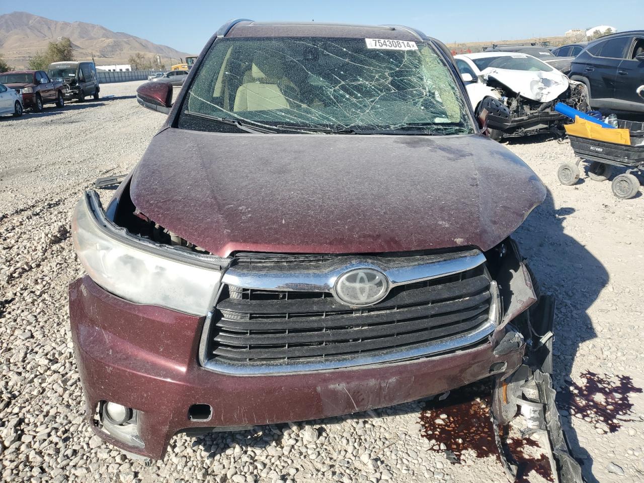 2014 Toyota Highlander VIN 5TDDKRFH0ES007340 Copart auction photo, all over damage thumbnail 5