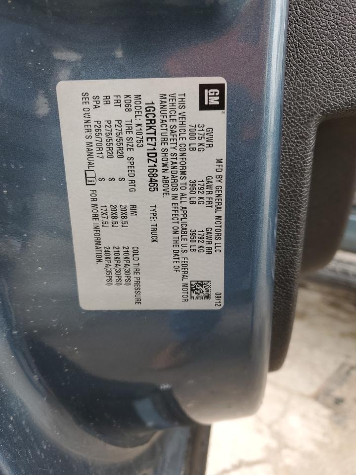2013 Chevrolet Silverado VIN 1GCRKTE71DZ168465 Copart auction photo, front end damage thumbnail 12