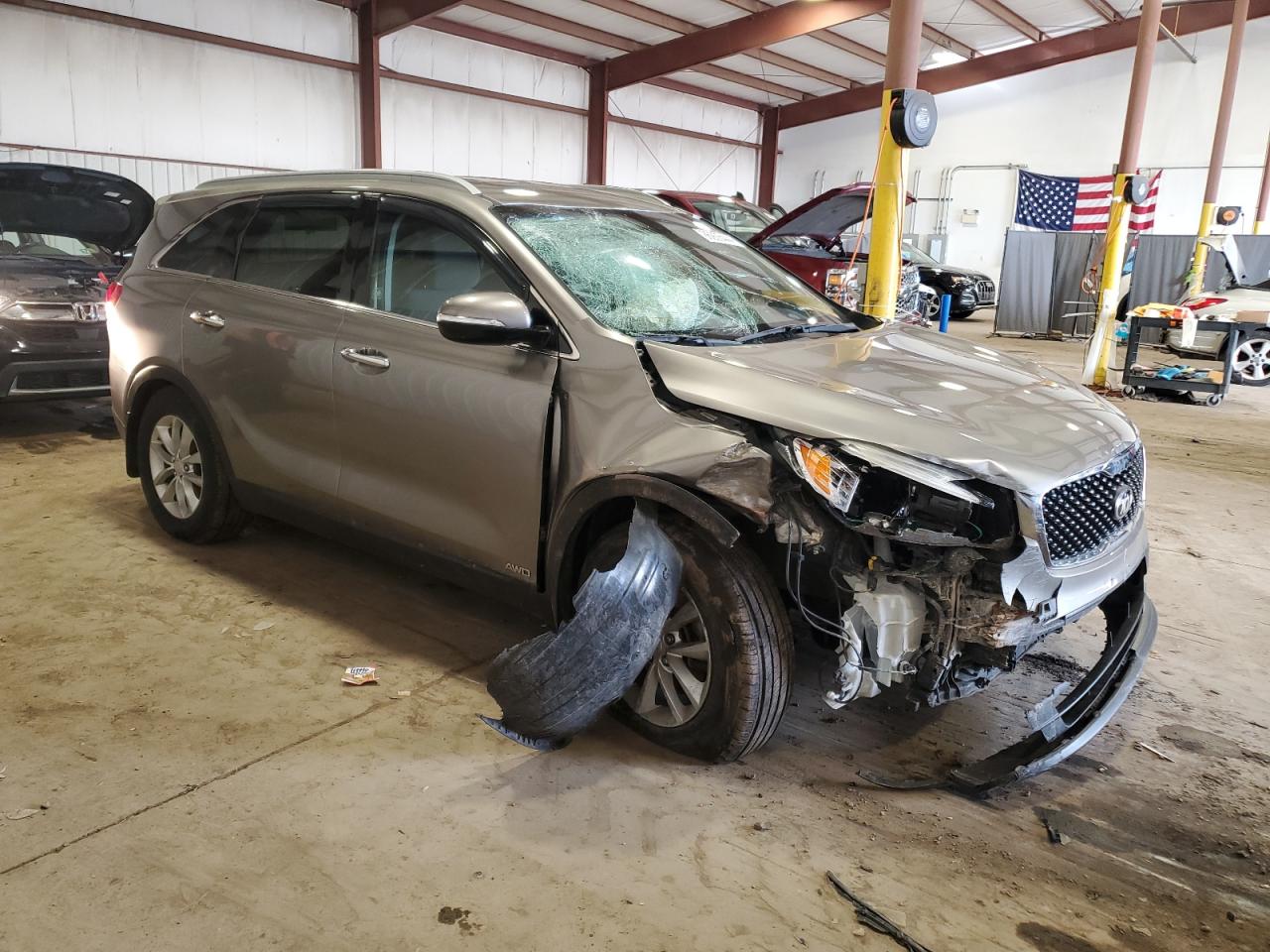 2016 KIA Sorento VIN 5XYPGDA35GG017603 Copart auction photo, front end / rear end damage thumbnail 4