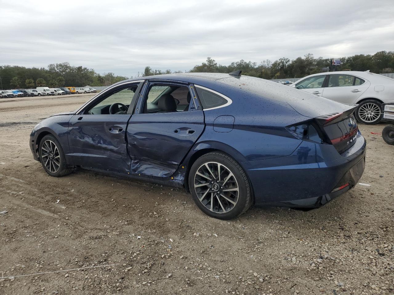 2020 Hyundai Sonata VIN 5NPEJ4J25LH042858 Copart auction photo, side damage thumbnail 2