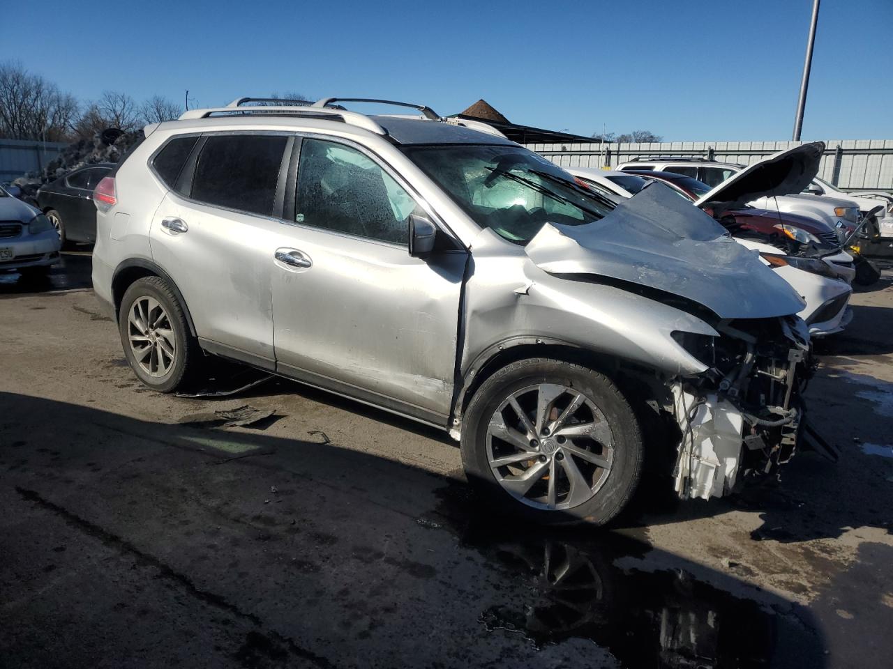 2014 Nissan Rogue VIN 5N1AT2MV0EC783335 Copart auction photo, front end damage thumbnail 4