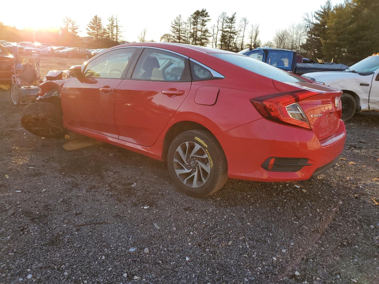 2016 Honda Civic VIN 2HGFC2F70GH547309 Copart auction photo, front end / undercarriage damage thumbnail 2