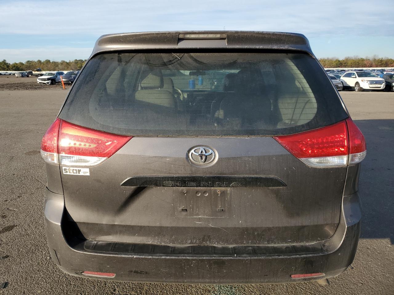 2014 Toyota Sienna VIN 5TDZK3DC7ES449350 Copart auction photo, rear end / side damage thumbnail 6