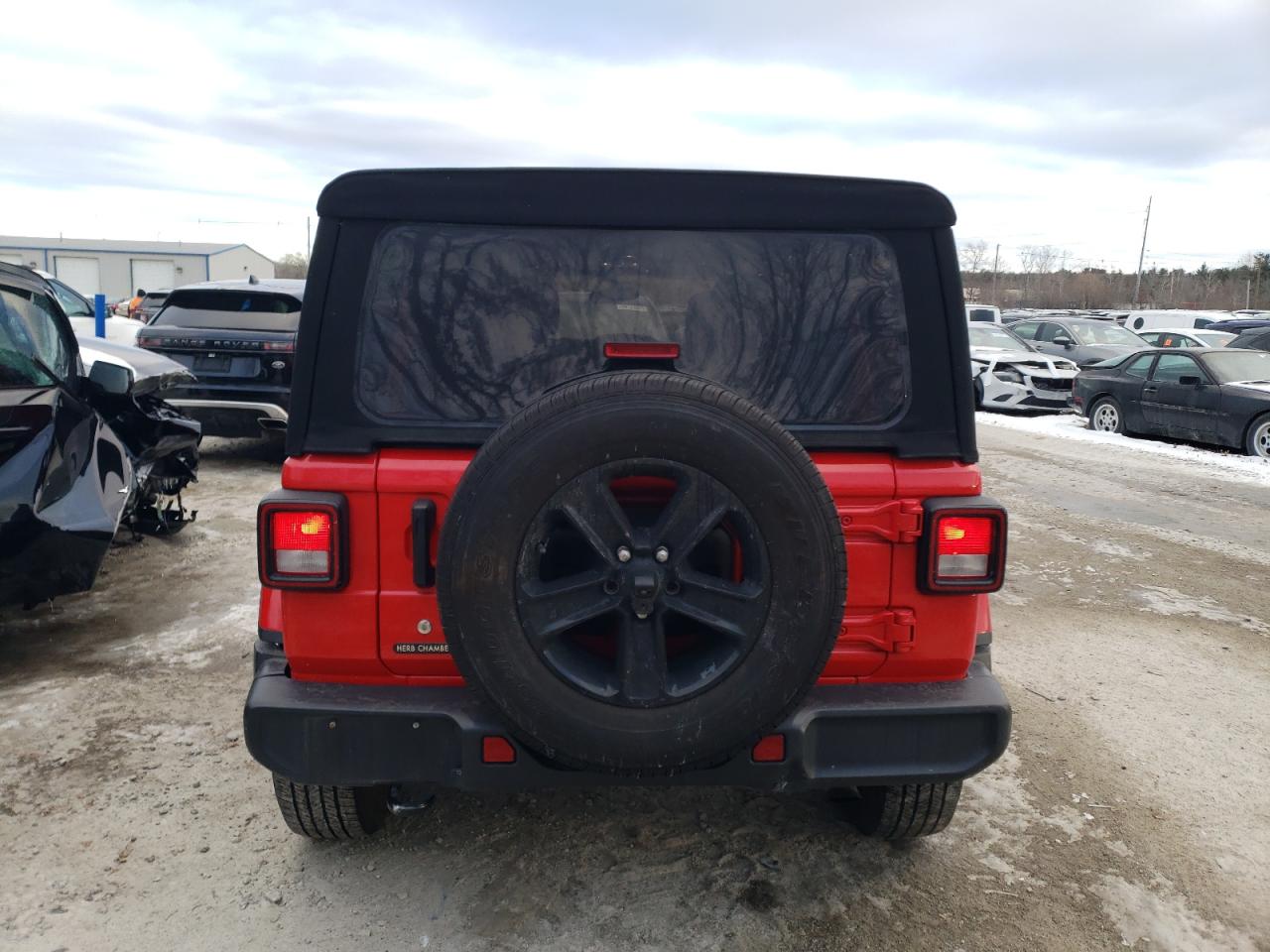 2020 Jeep Wrangler VIN 1C4HJXEN1LW242892 Copart auction photo, side damage thumbnail 6