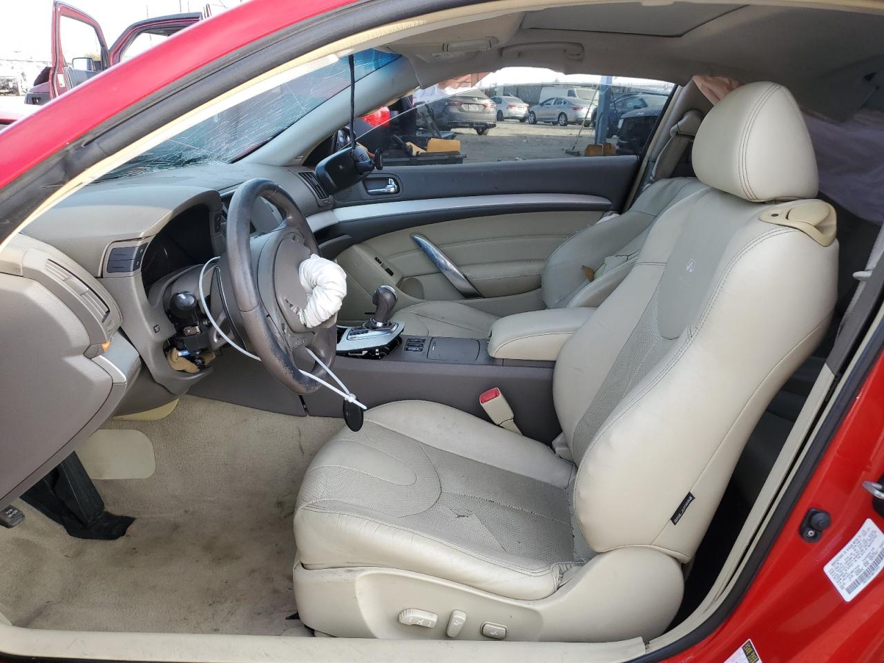 2008 Infiniti G VIN JNKCV64E38M119722 Copart auction photo, front end / side damage thumbnail 7