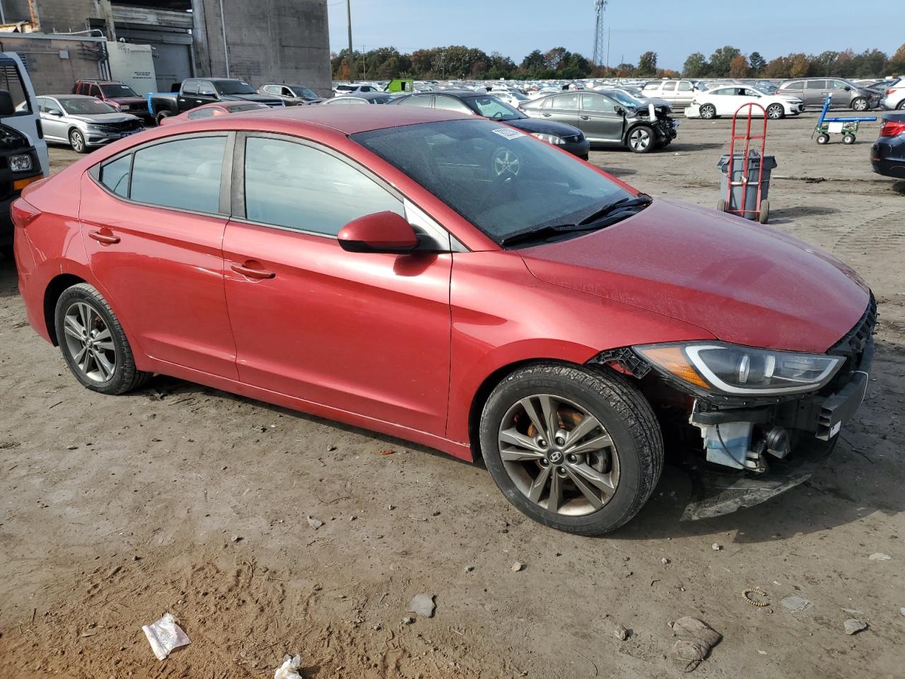 2017 Hyundai Elantra VIN 5NPD84LF3HH021828 Copart auction photo, front end damage thumbnail 4