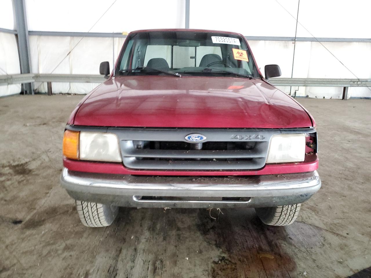 1993 Ford Ranger VIN 1FTCR15U5PPA25174 Copart auction photo, front end / vandalism damage thumbnail 5