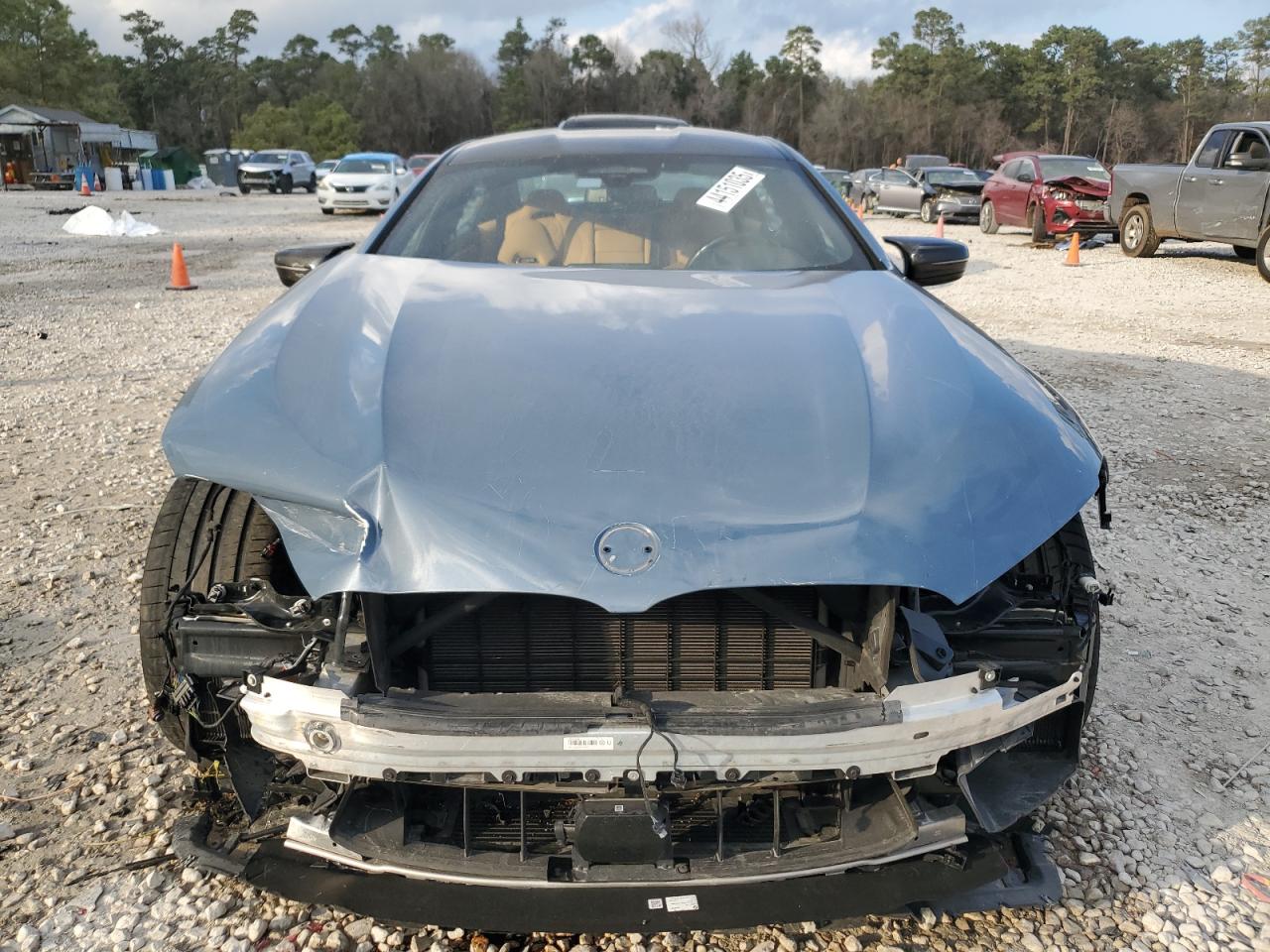 2022 BMW M8 VIN WBSGV0C08NCJ05489 Copart auction photo, rear end / front end damage thumbnail 5