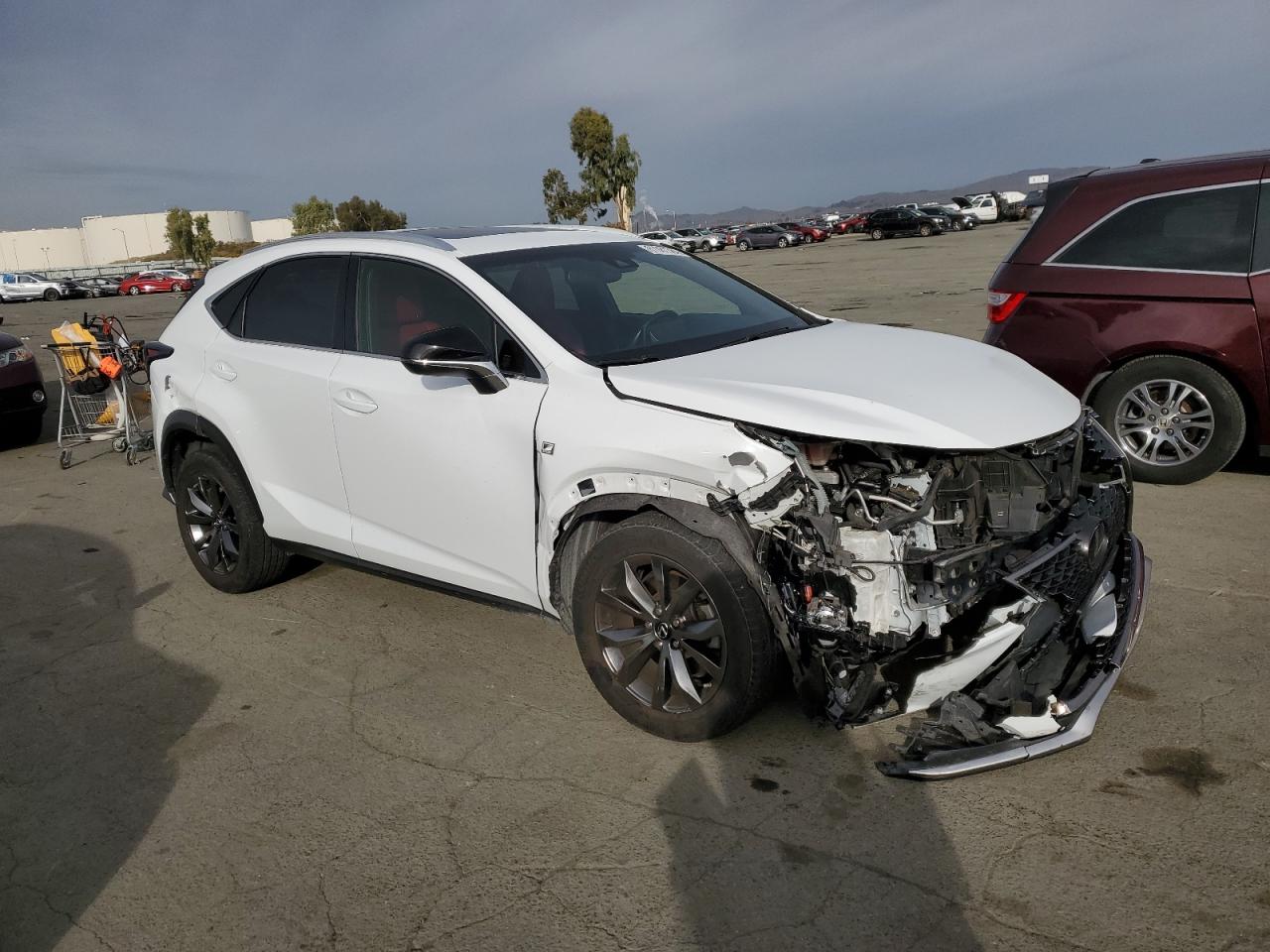 2019 Lexus NX VIN JTJYARBZ5K2122776 Copart auction photo, all over damage thumbnail 4