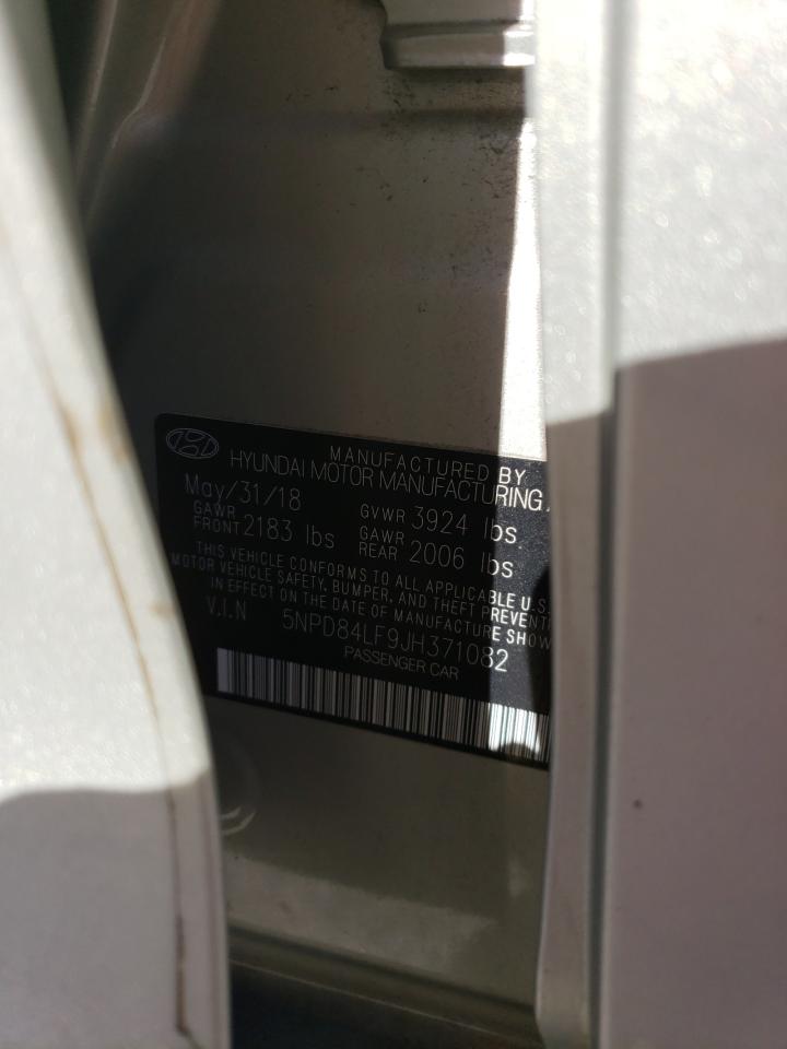 2018 Hyundai Elantra VIN 5NPD84LF9JH371082 Copart auction photo, side damage thumbnail 12