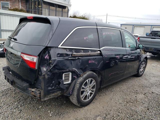 2011 Honda Odyssey VIN 5FNRL5H41BB075510 Copart auction photo, side / front end damage thumbnail 3