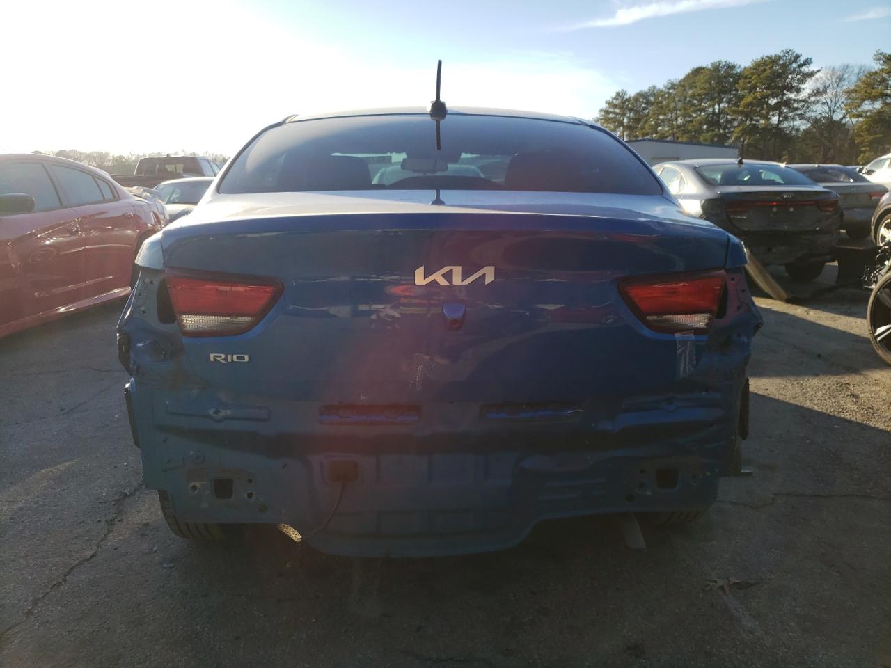 2022 KIA Rio VIN 3KPA24AD7NE453604 Copart auction photo, rear end damage thumbnail 6
