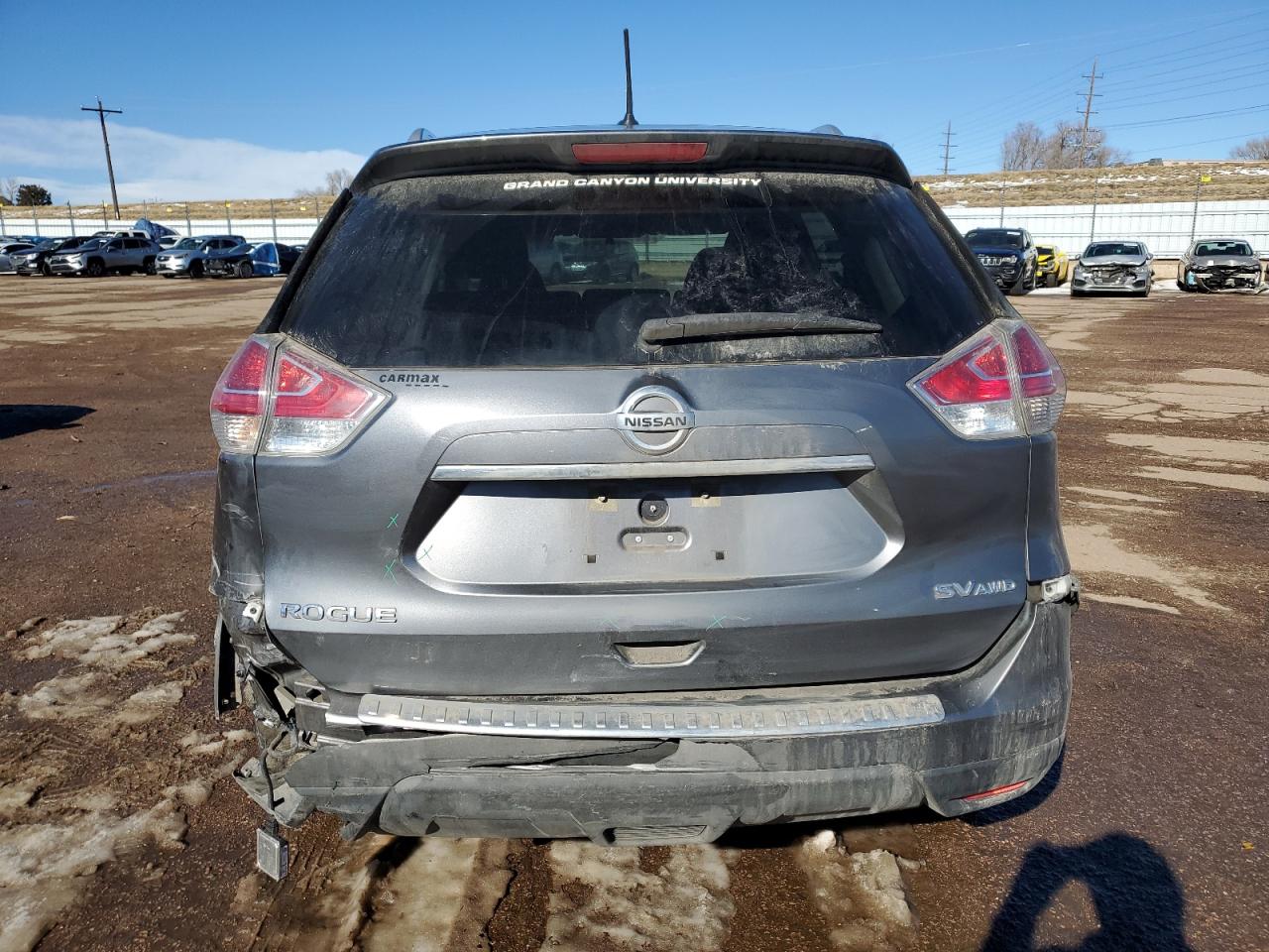 2016 Nissan Rogue VIN KNMAT2MV4GP599631 Copart auction photo, rear end / front end damage thumbnail 6