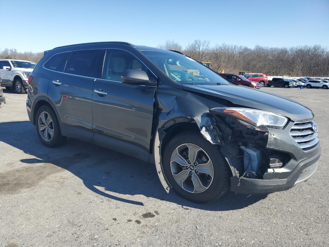2014 Hyundai Santa Fe VIN KM8SMDHFXEU052227 Copart auction photo, front end damage thumbnail 4