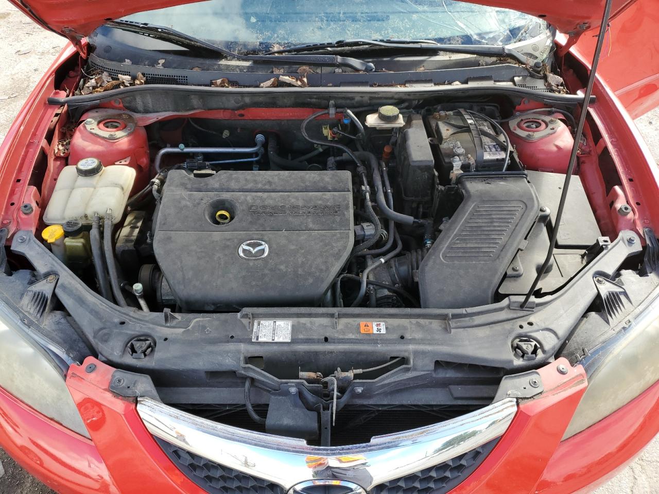 2007 Mazda 3 VIN JM1BK32F771687858 Copart auction photo, side / top/roof damage thumbnail 11