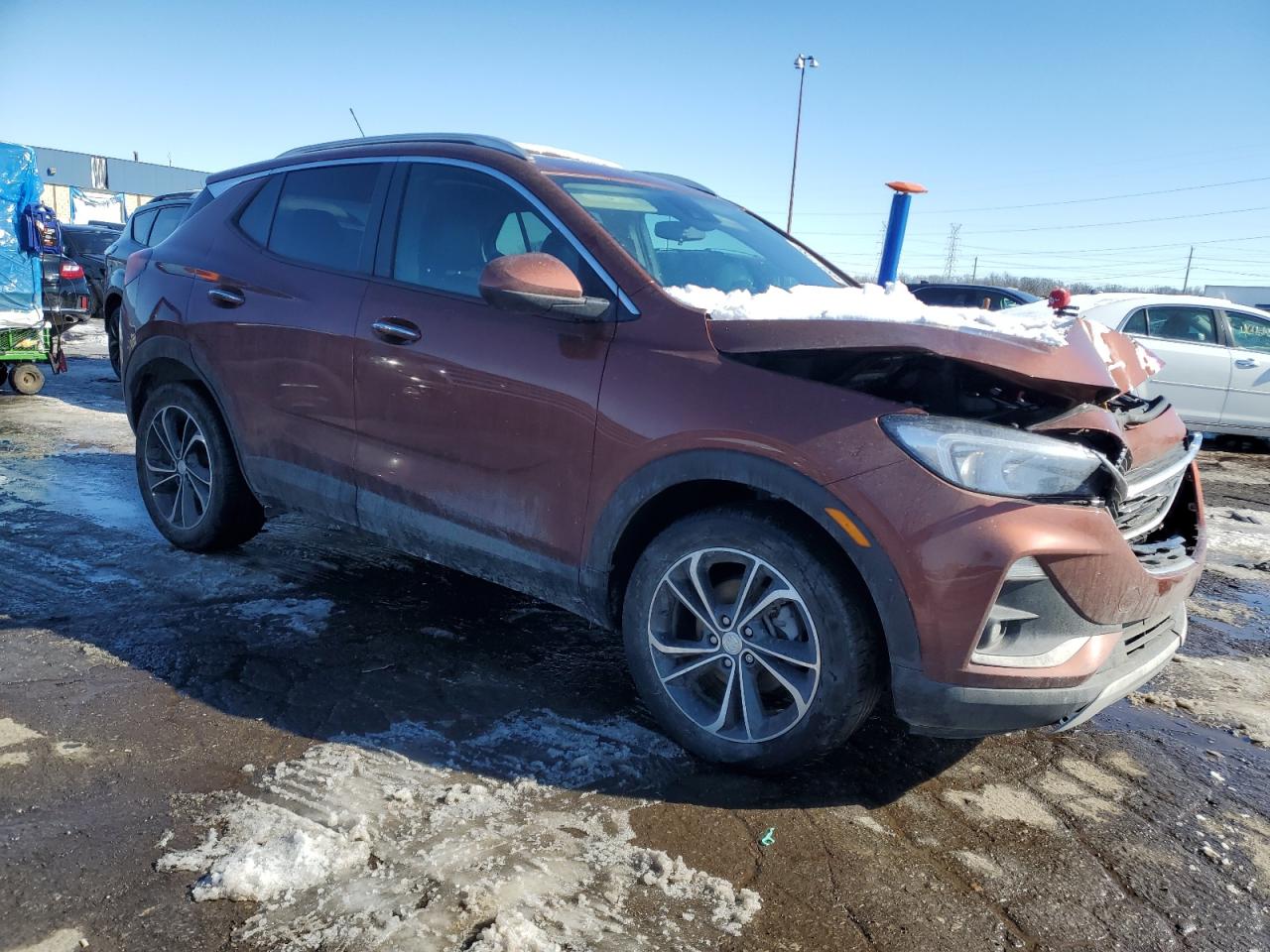2021 Buick Encore VIN KL4MMDS25MB069623 Copart auction photo, front end damage thumbnail 4