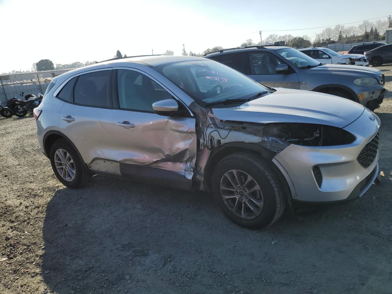 2020 Ford Escape VIN 1FMCU9G69LUB19285 Copart auction photo, side / front end damage thumbnail 4