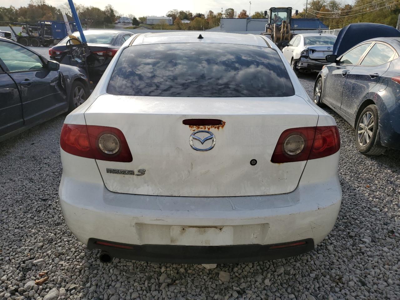 2004 Mazda 3 VIN JM1BK12F341168774 Copart auction photo, front end / side damage thumbnail 6