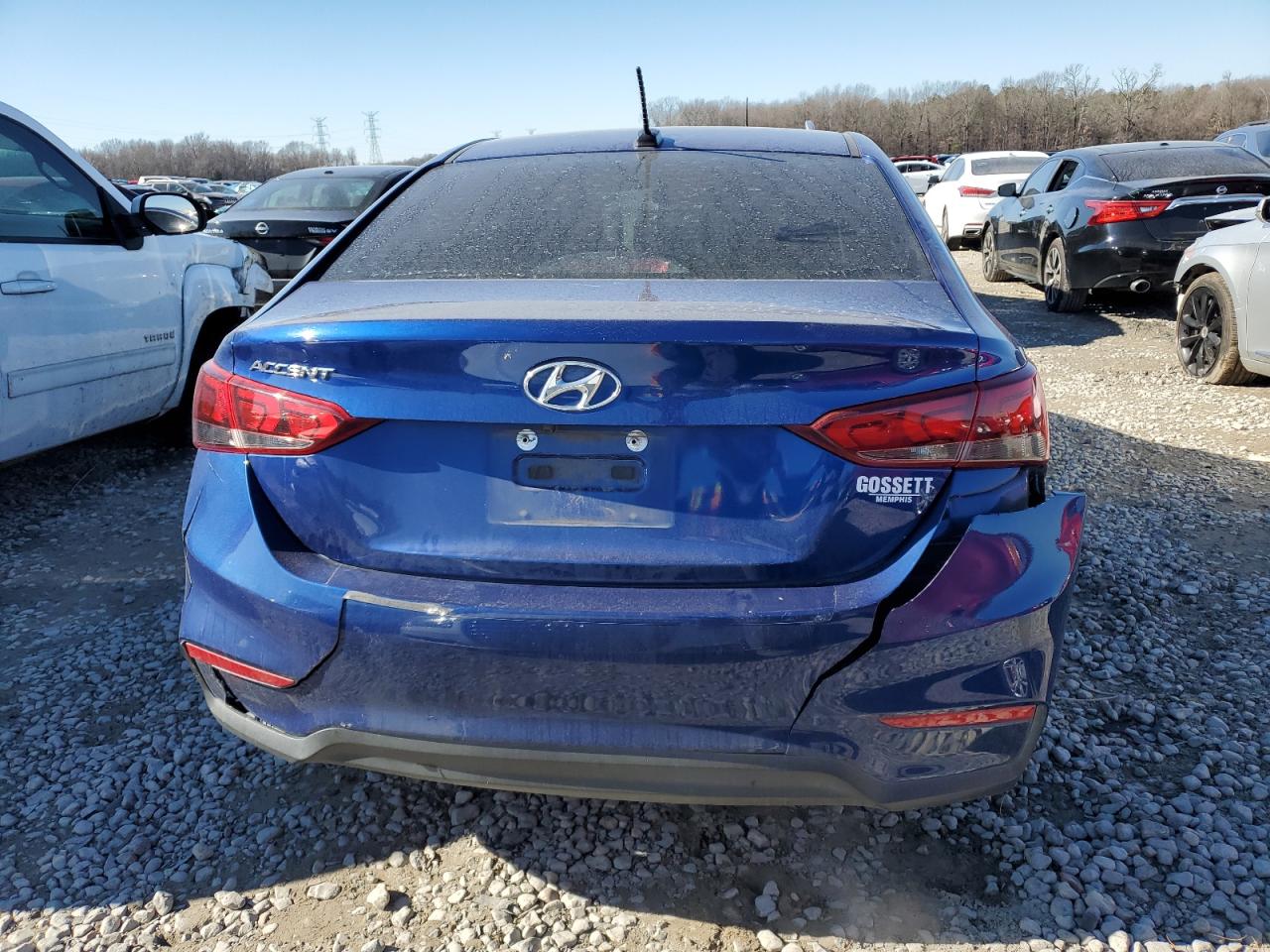 2022 Hyundai Accent VIN 3KPC24A6XNE190261 Copart auction photo, front end / rear end damage thumbnail 6