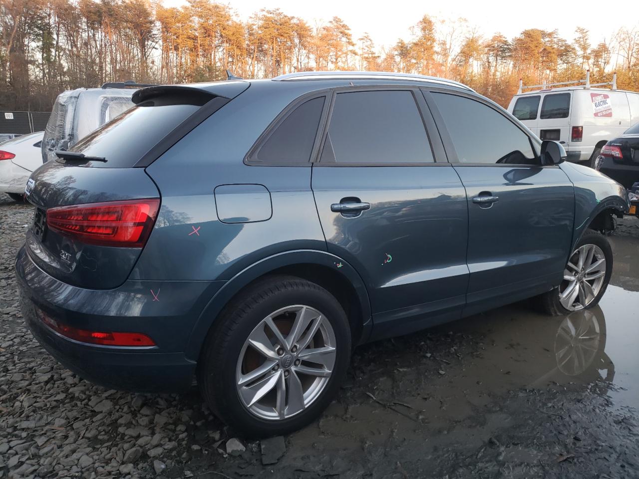 2017 Audi Q3 VIN WA1ECCFS9HR004167 Copart auction photo, undercarriage / minor dent/scratches damage thumbnail 3