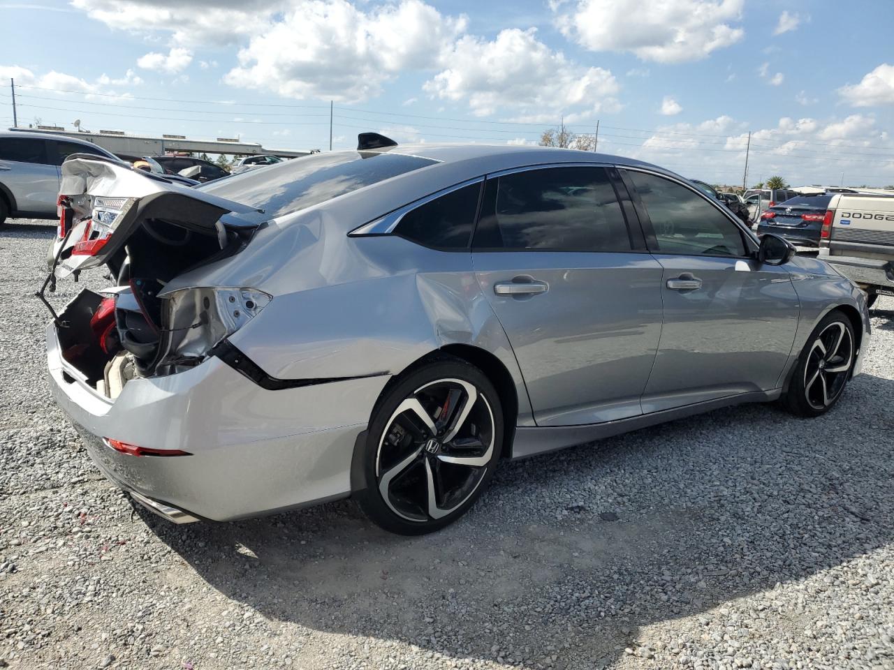 2022 Honda Accord VIN 1HGCV1F32NA042100 Copart auction photo, rear end damage thumbnail 3