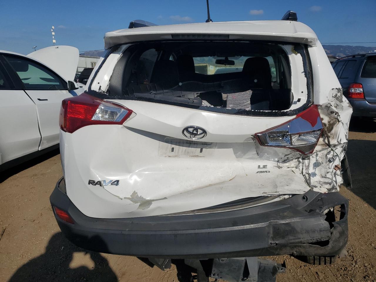 2013 Toyota RAV 4 VIN 2T3BFREV8DW051943 Copart auction photo, rear end damage thumbnail 6