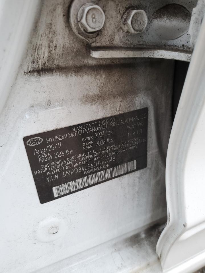 2018 Hyundai Elantra VIN 5NPD84LF6JH267648 Copart auction photo, front end damage thumbnail 12