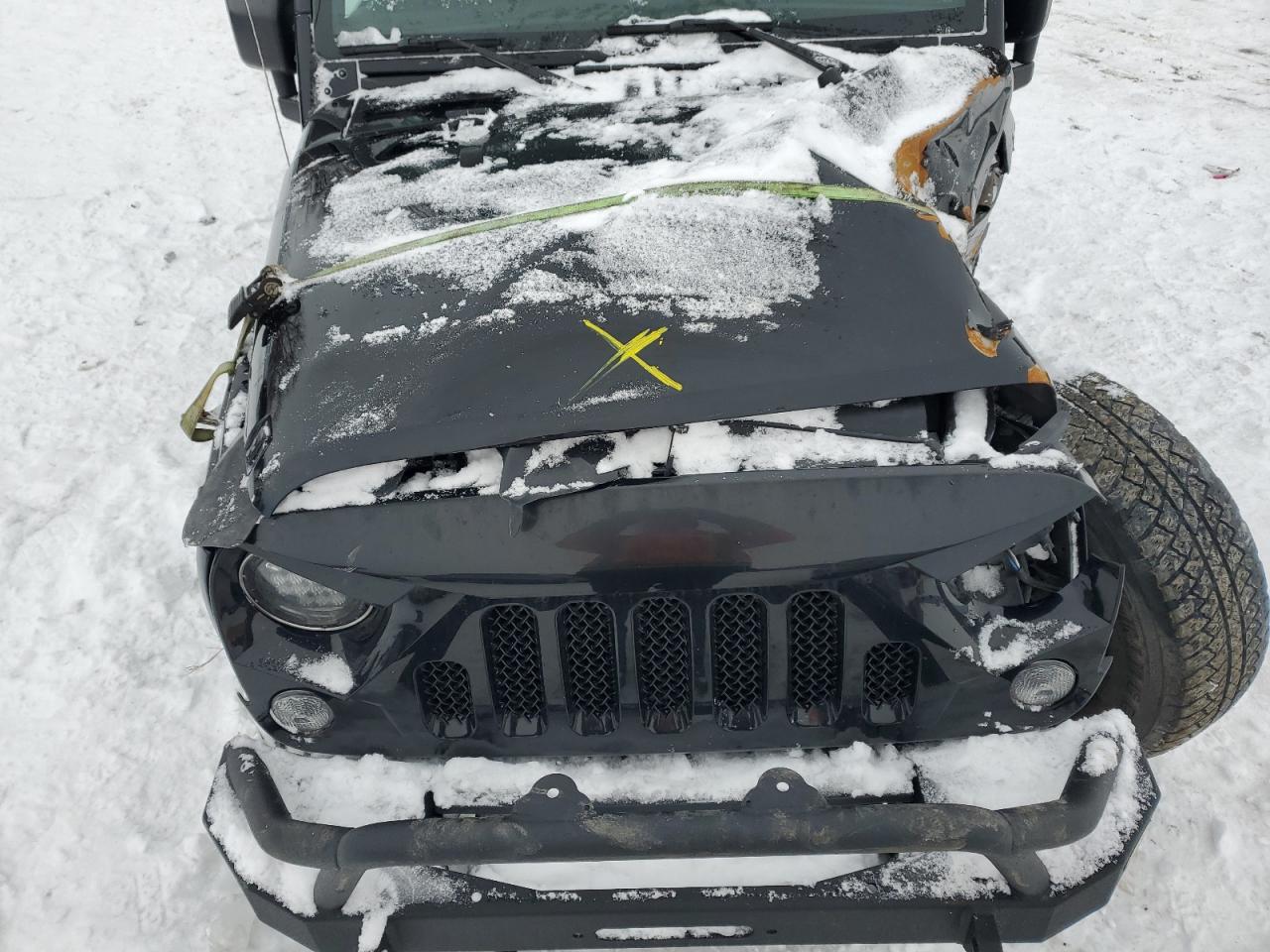 2016 Jeep Wrangler VIN 1C4BJWEGXGL112604 Copart auction photo, undercarriage / front end damage thumbnail 12